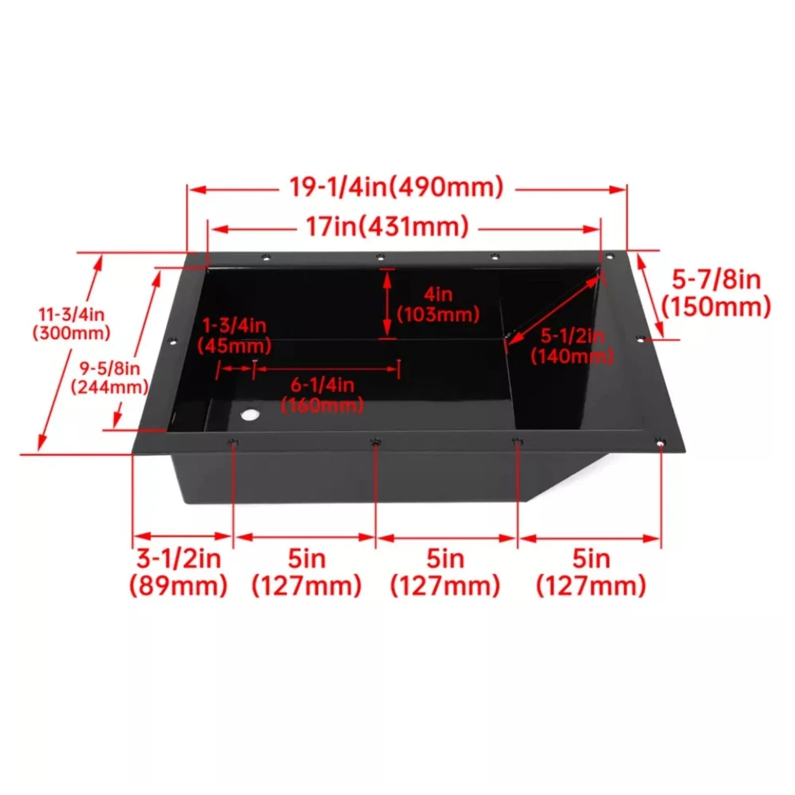 Recessed Trolling Motor Foot Pedal Pan Control Tray for Minn Kota R Design