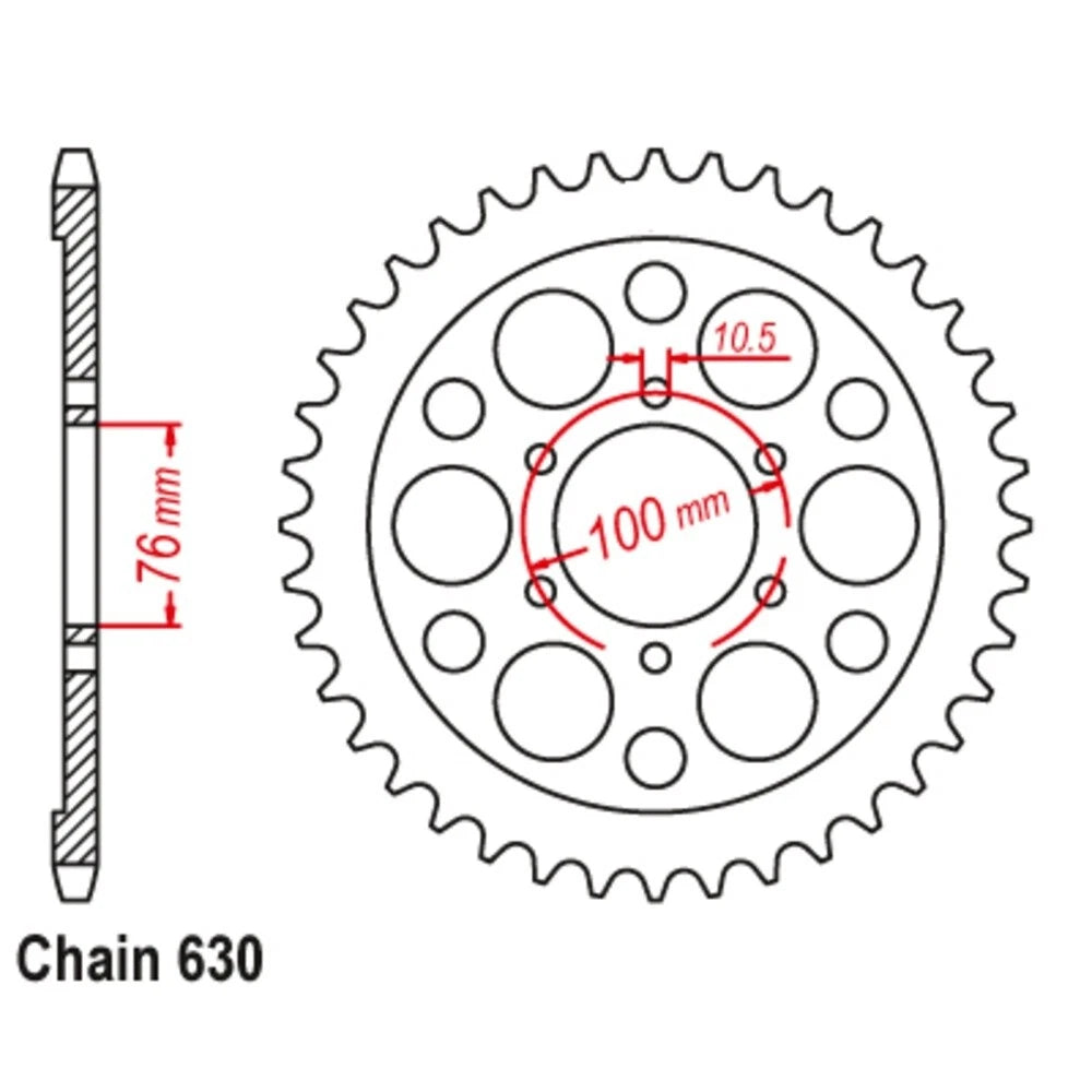 Rear Sprocket 44T for Suzuki GSX1100 (1980–1983)