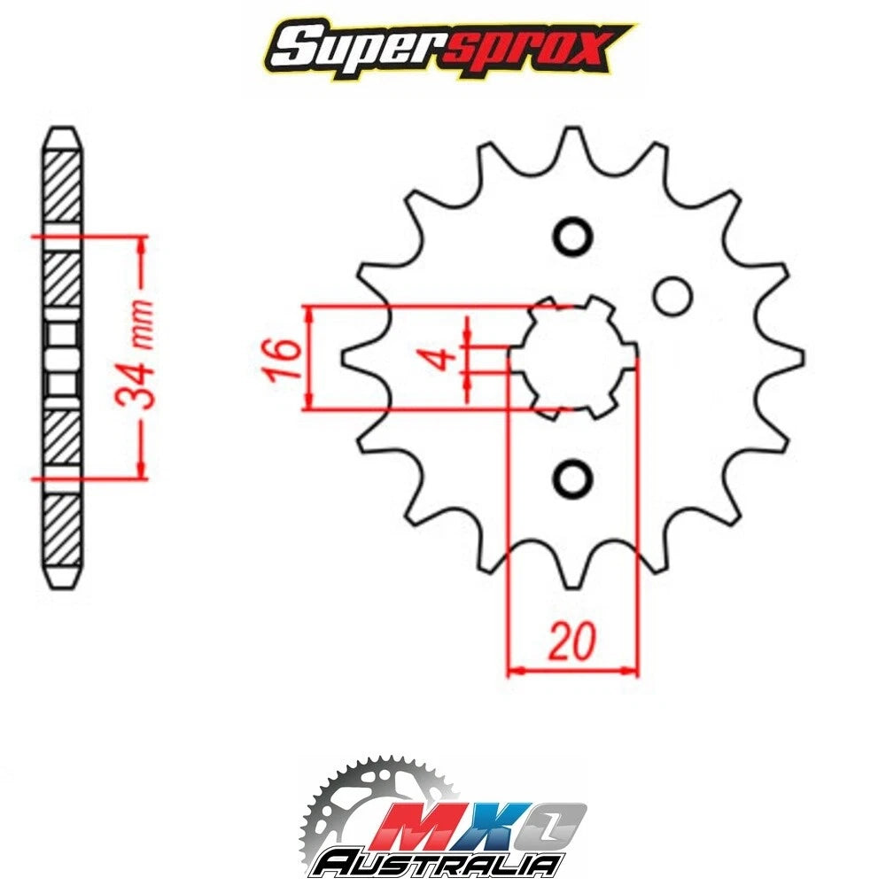 Supersprox 13T Front Sprocket for Suzuki GT125 (1974–1980)