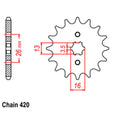 Front Sprocket 12T for Suzuki LT50 (1984–2005)