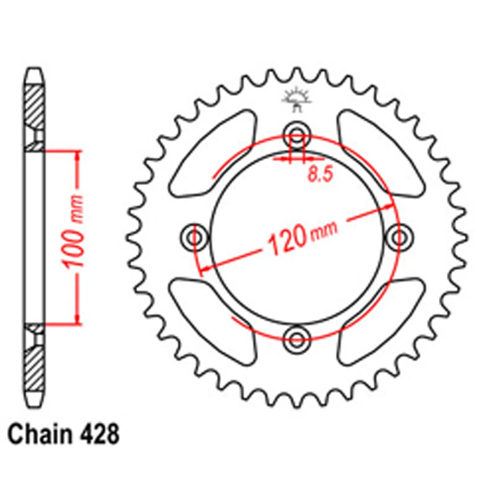 Rear Sprocket for Suzuki RM80H BW 21/18 (1983–1985)