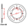 Rear Sprocket for Suzuki RM80H BW 21/18 (1983–1985)