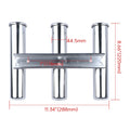 Stainless Steel 3 Tubes Fishing Rod Holder for Boat Marine Yacht