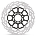 MotoMaster Flame Left Floating Front Brake Disc for Suzuki GSX-R1100W (1993–1998)