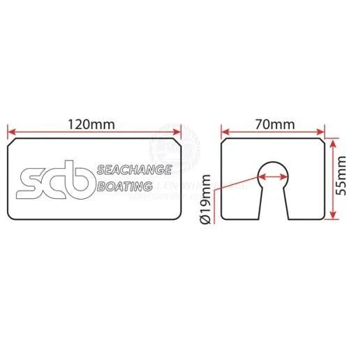 Outboard Tilt/Trim Motor Support Trim Block Blue for SCB Models