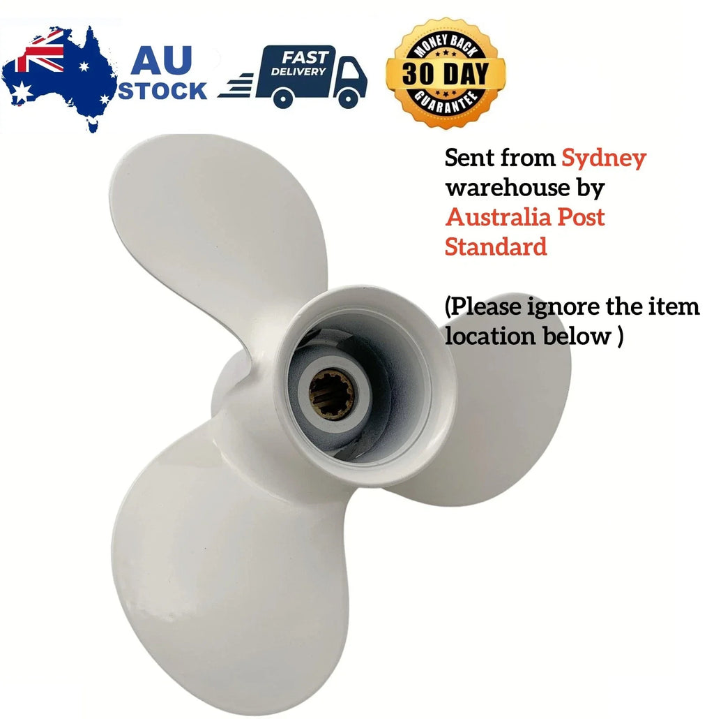 Boat Propeller 9 7/8x10 1/2 for Yamaha 25-30HP Aluminum 10 Tooth
