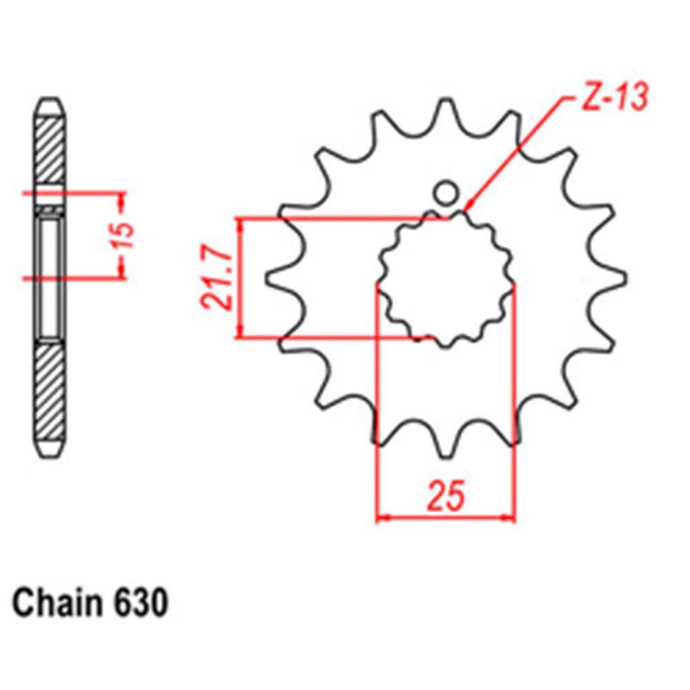 Front Sprocket 14T for Suzuki GSX750S Katana (1982)