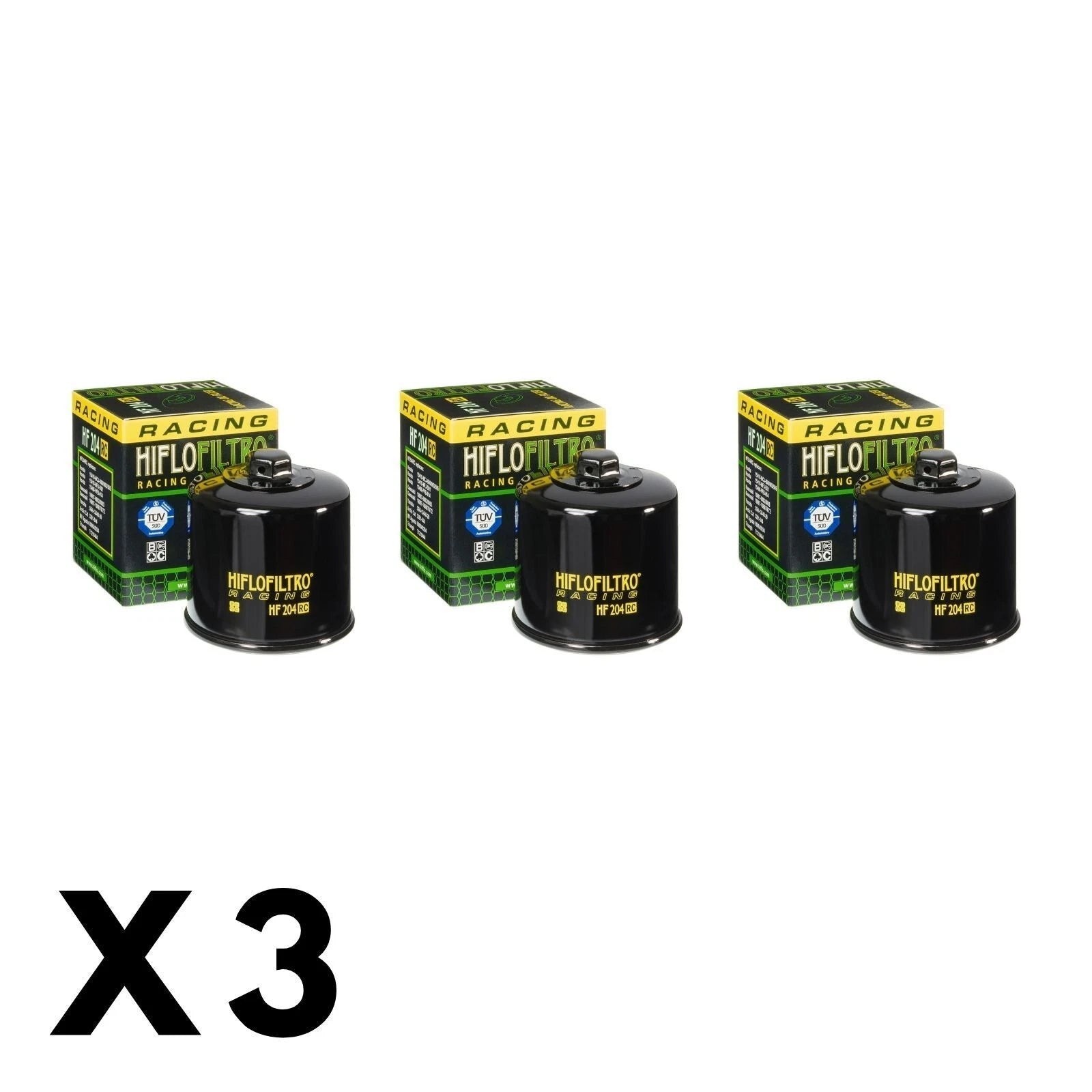3 Pack Hiflo Oil Filter for Honda CBR650FL 2014-2016 (W/Nut)