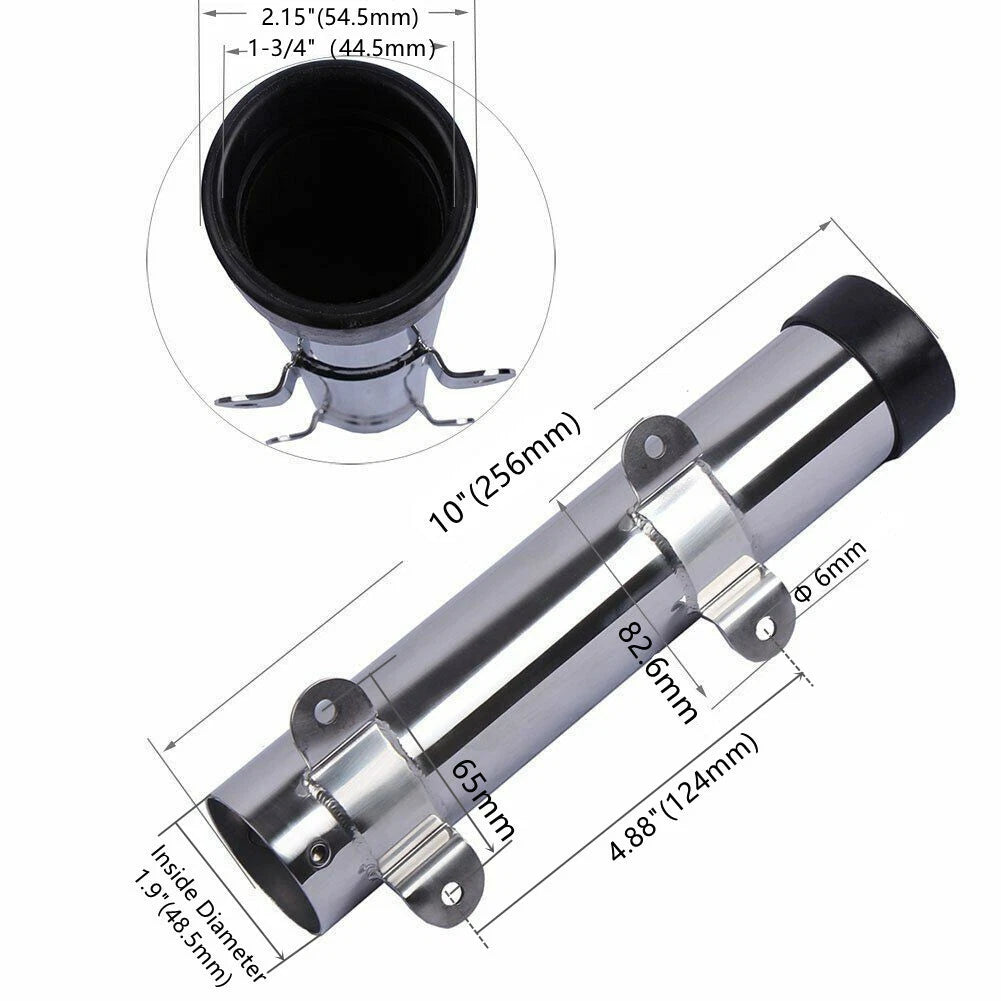 Stainless Steel Boat Fishing Rod Holder Side Mount Transom Rack
