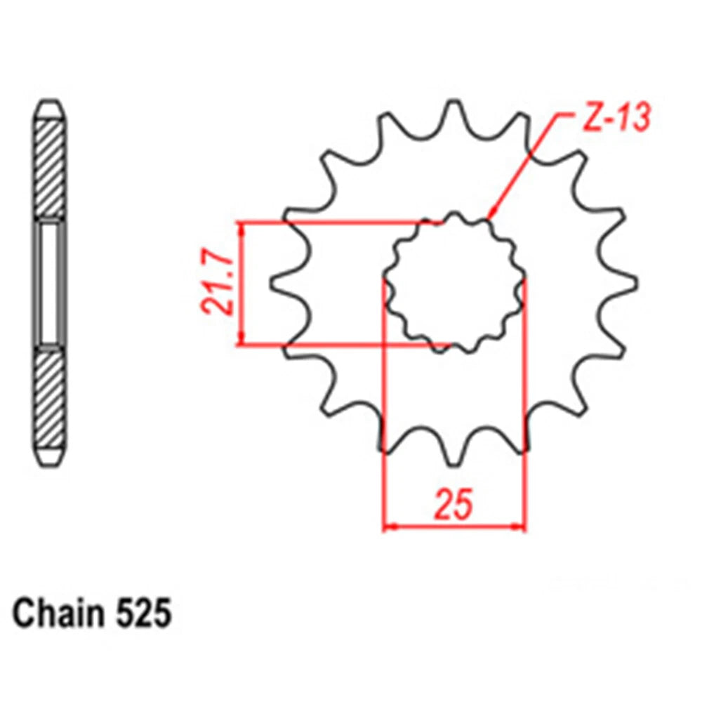 Front Sprocket 17T for Suzuki GSR600 (2006–2010)