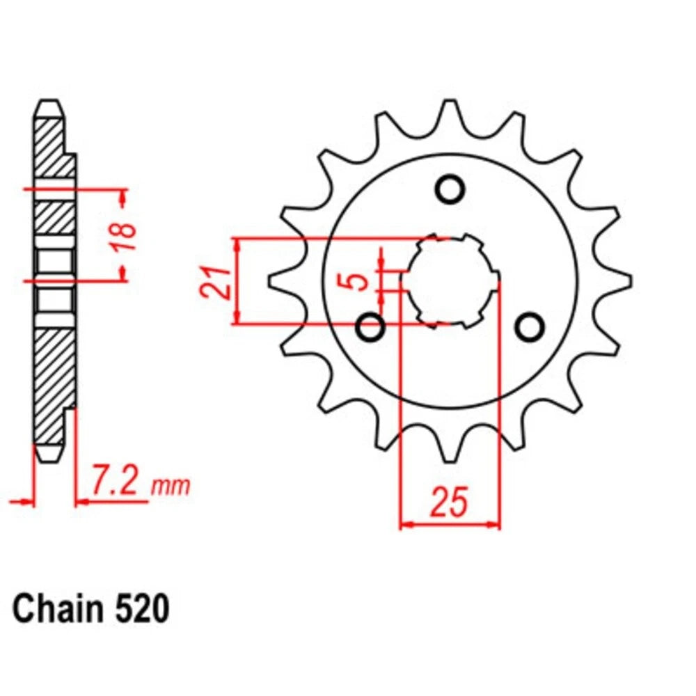 SuperSprox Chain Sprocket for Suzuki DR650R (1990–1994)
