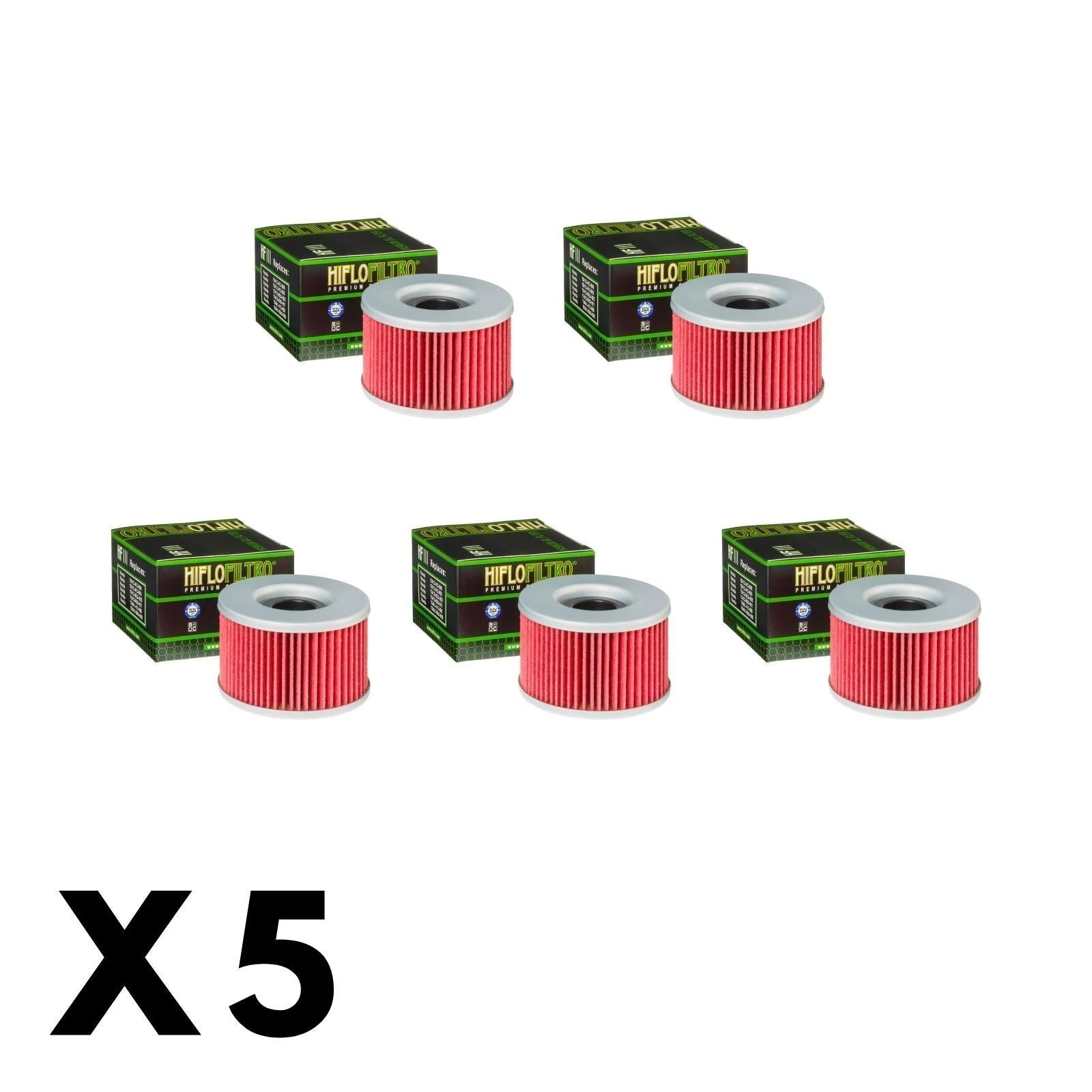 5 Pack Hiflo Oil Filter for Suzuki DR-Z110 (2003–2005)