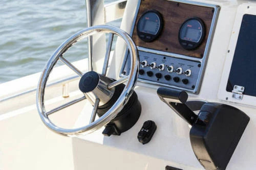 Stainless Steel 5 Spokes Boat Steering Wheel 11'' Dia for Marine Yacht/Pontoon