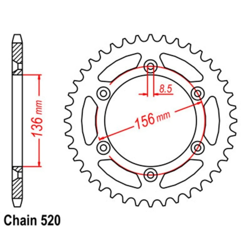 Supersprox Rear Sprocket 50T Gold for Make Model (YYYY–YYYY)
