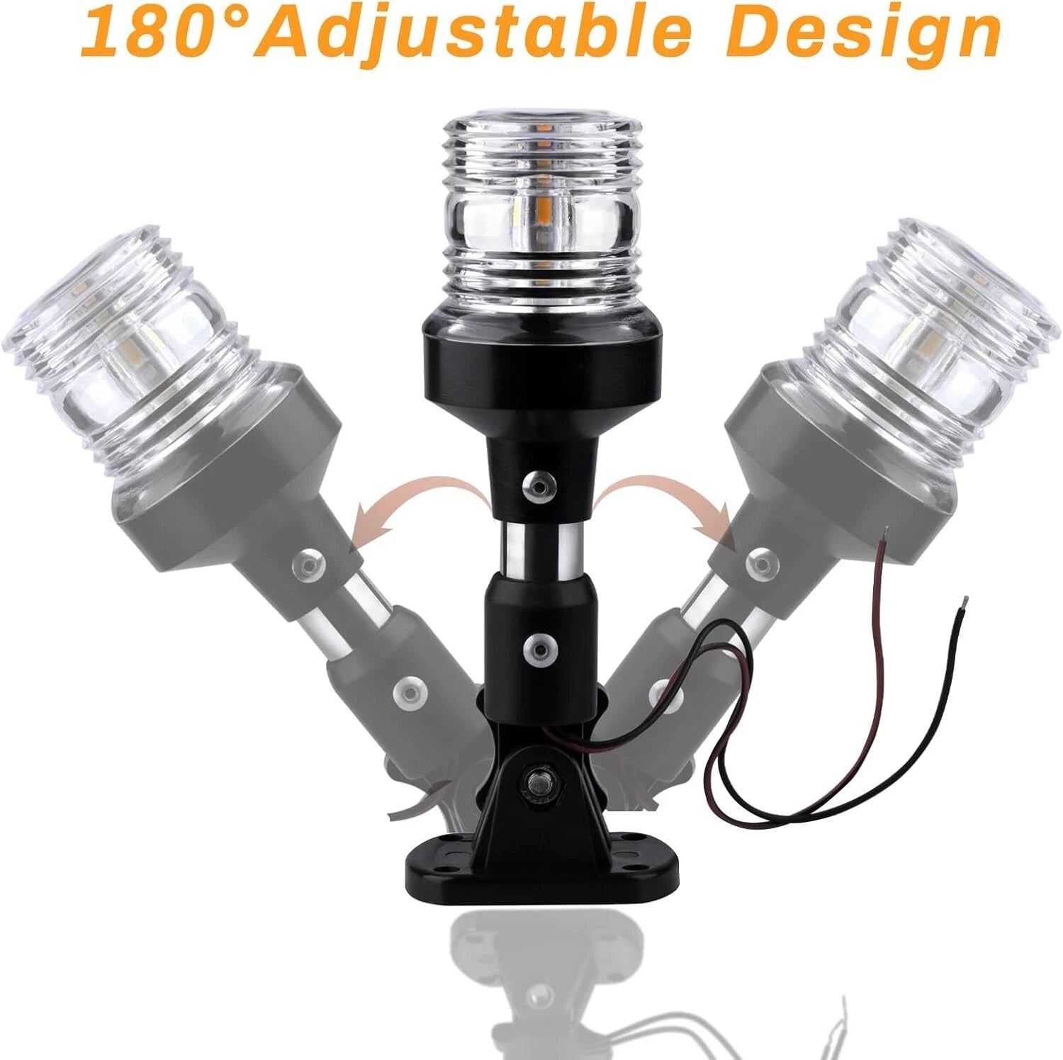 6 in White LED Stern Light for Boat Bimini Top
