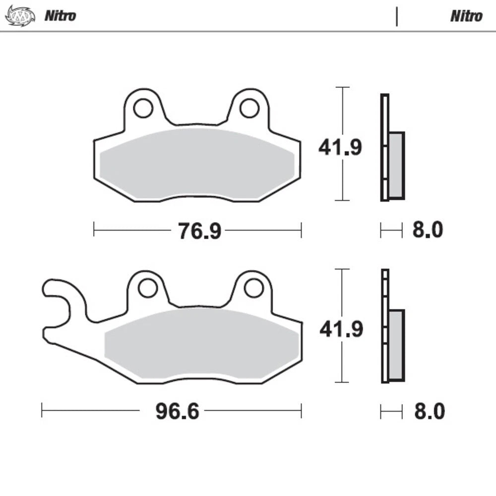 MotoMaster Front Left Brake Pads for Suzuki LT-F300F KING QUAD (1999–2019)