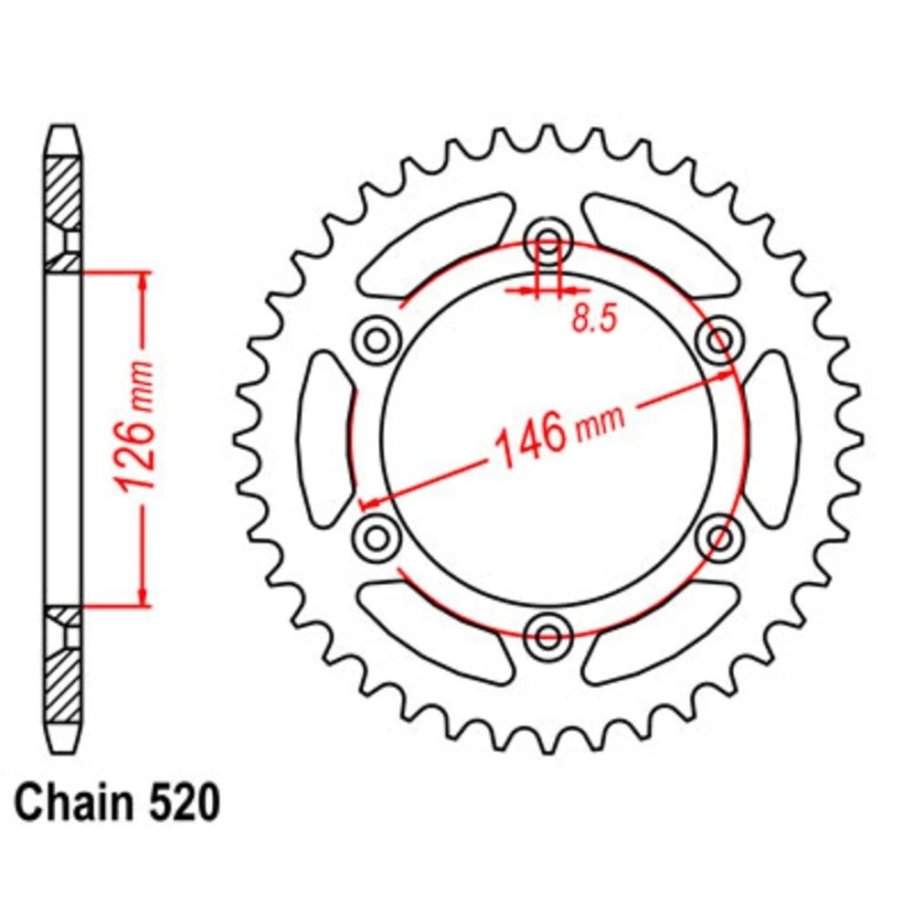SuperSprox Chain Sprocket for Suzuki RM250 (1999–2000)