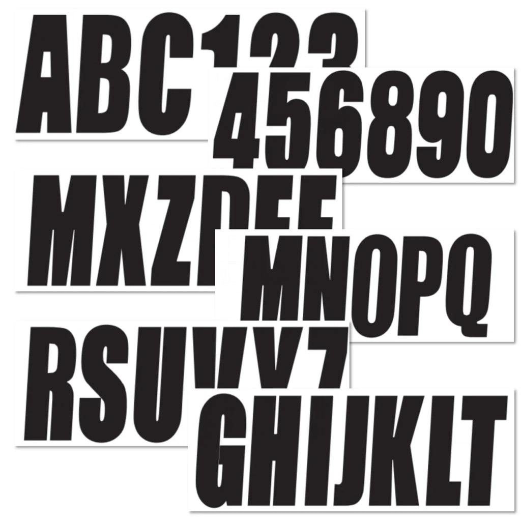 Custom Boat Registration Numbers Decals A-Z & 0-9 for All Boats