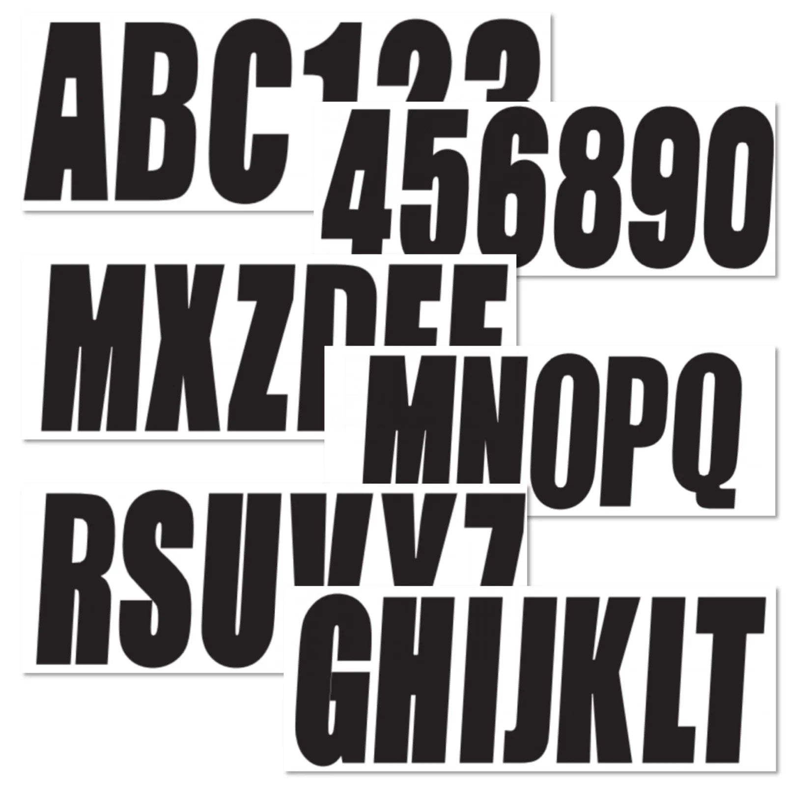 Custom Boat Registration Numbers Decals A-Z & 0-9 for All Boats
