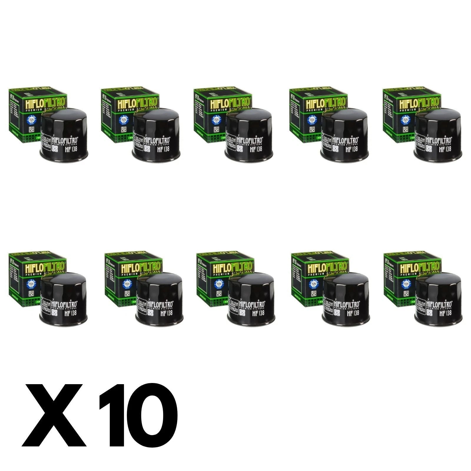 10 Pack Oil Filter for Suzuki V-Strom 1050DE (2023)