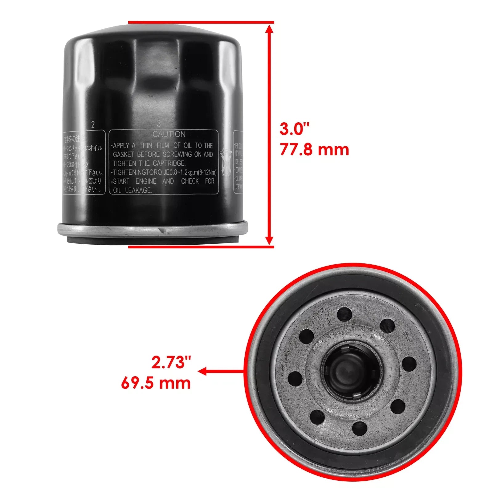 Oil Filter for Yamaha Outboard 15-70HP (15-25-40-50-60-70)