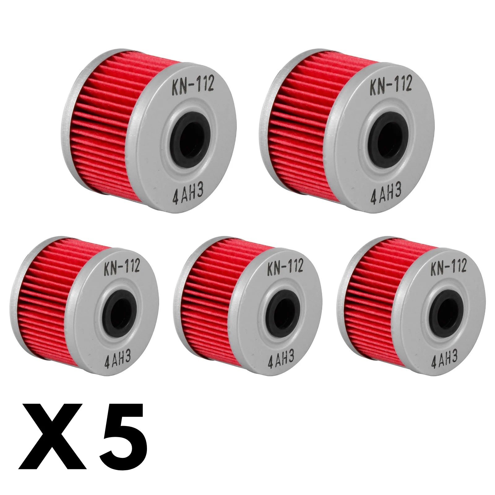 5 Pack K&N Oil Filter for Honda TRX300EX Sportrax 1993-2006
