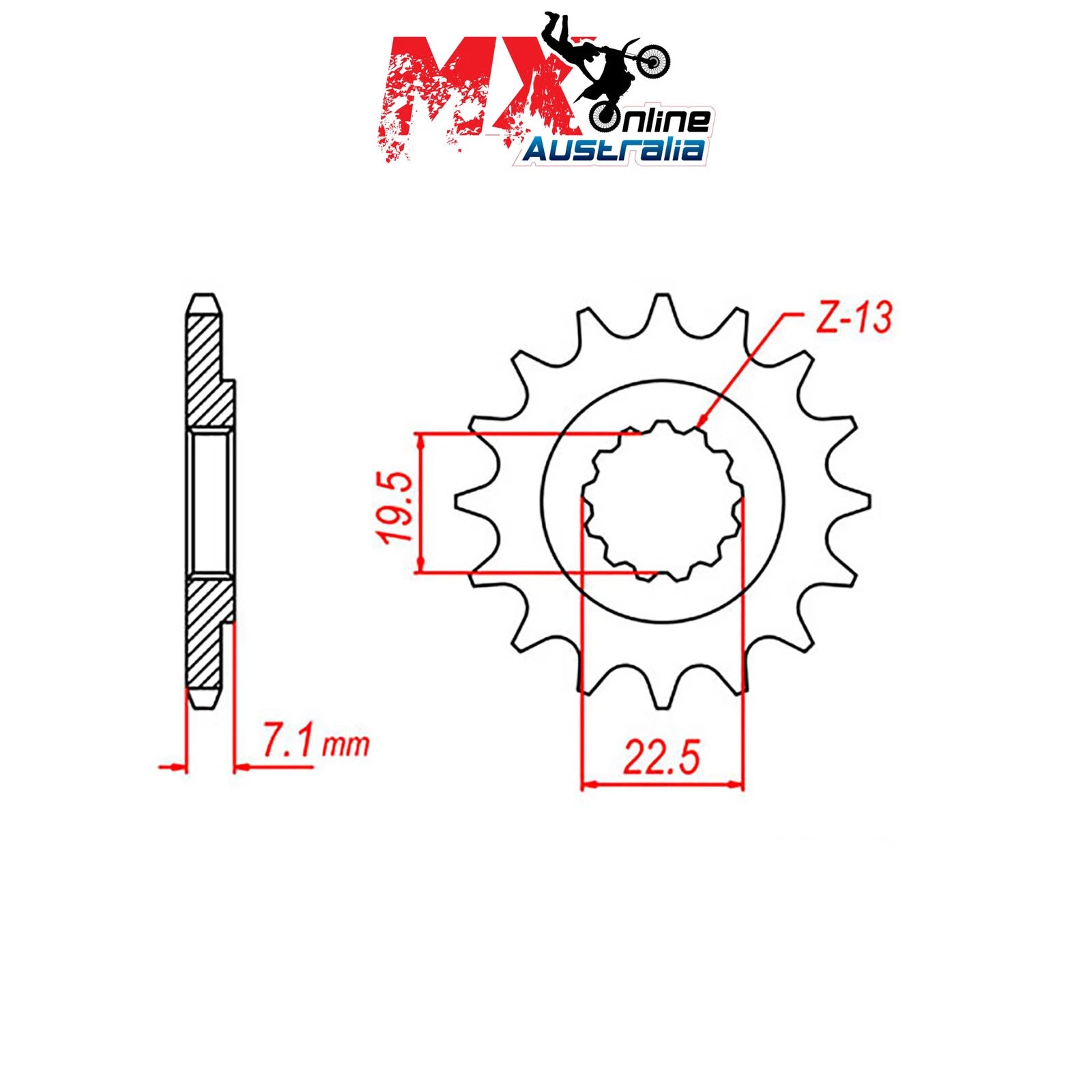 MTX Front Sprocket 15T for Suzuki SP400 (1980)