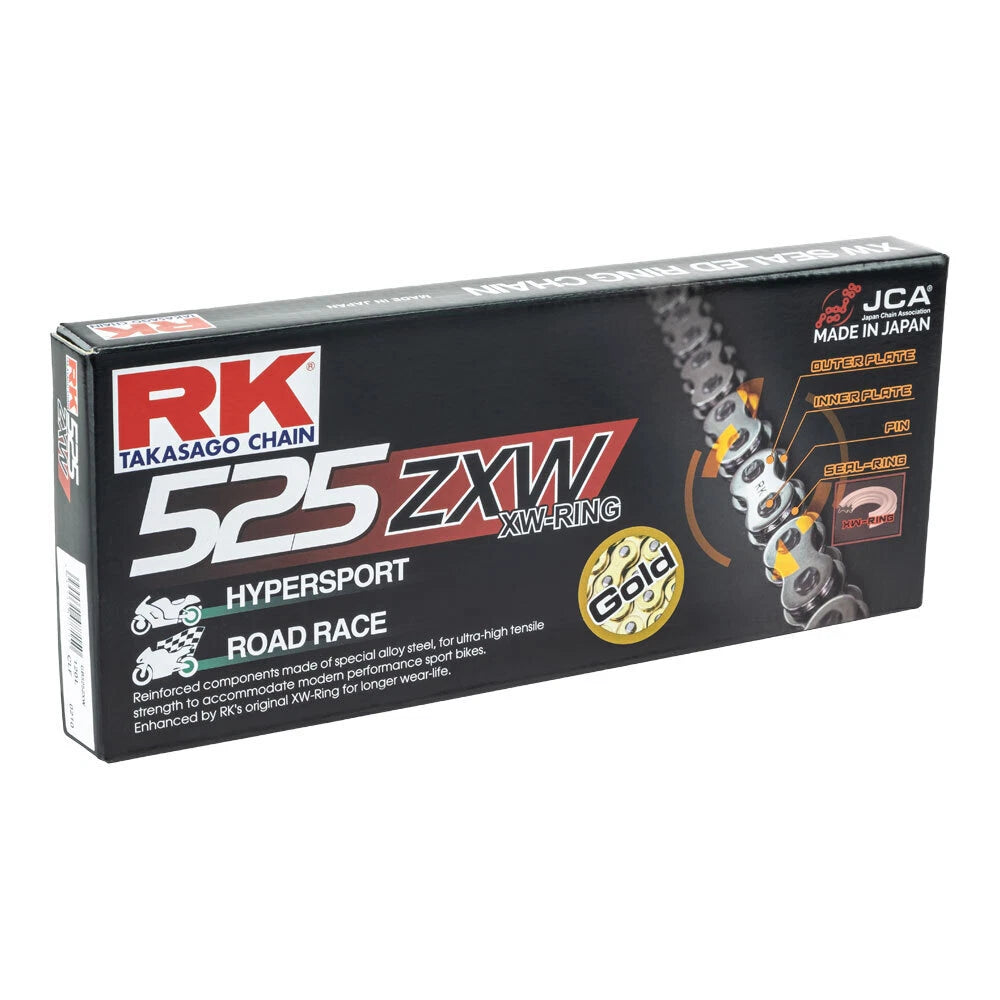 RK Chain for Honda CB600F 2008-2010 525 ZXW 120L Gold