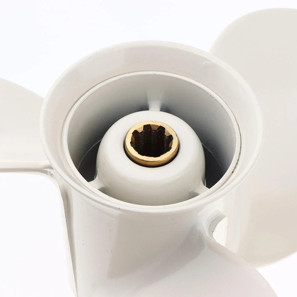 White Outboard Propeller 9-1/4X10 for 9.9HP Yamaha 683/45943/00 EL