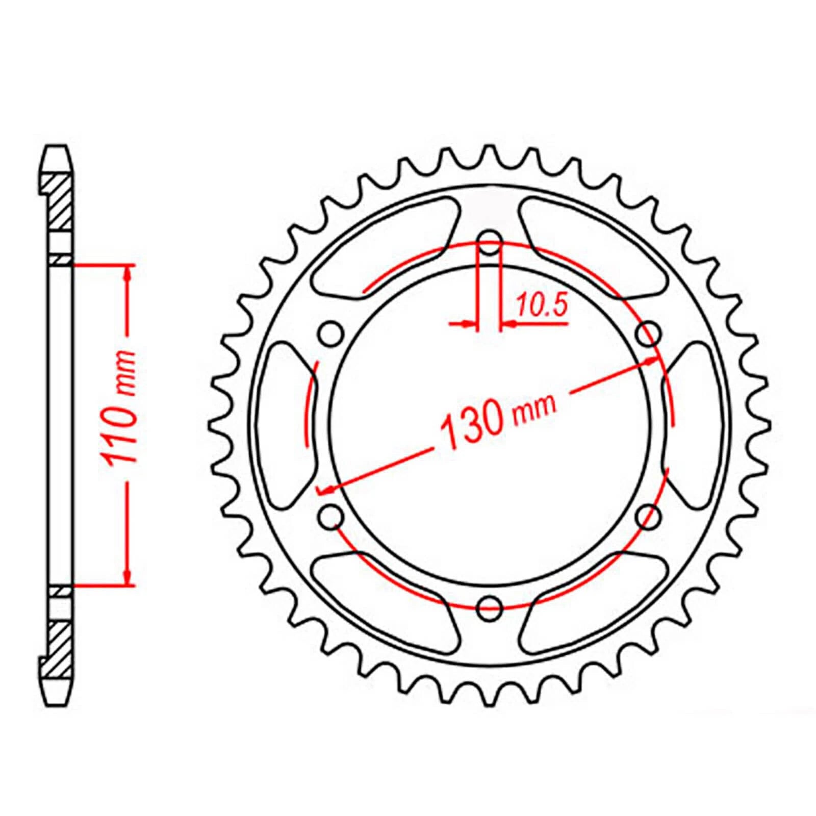 Chain Sprocket 16T/43T for Suzuki GSXR600 (2011–2021)