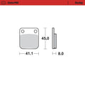 MotoMaster Front Brake Pads for Suzuki DR200 (1986–1991)