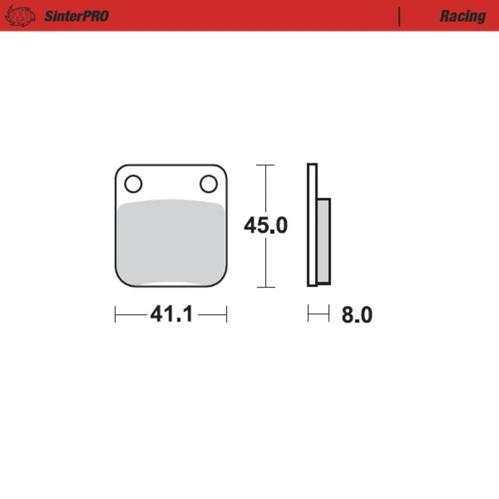 MotoMaster Front Brake Pads for Suzuki DR200 (1986–1991)