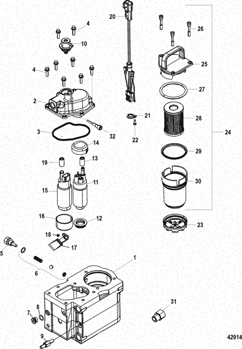 Gen 3 Cool Fuel Filter Disc for Mercury MerCruiser Alpha Bravo (35-892665)