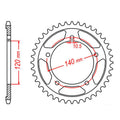 MTX Rear Sprocket 47T for Suzuki GSXR600 (2001–2010)