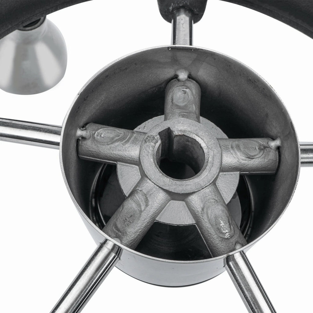 11" Steering Wheel Black PU Foam Stainless Steel Heavy Duty for Boats