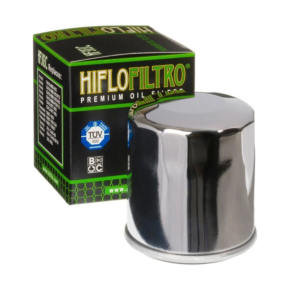 Hiflo Chrome Oil Filter for Honda ST1100P non ABS 1995-1996