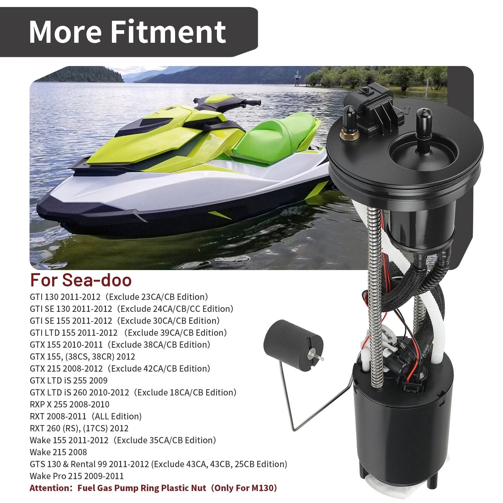 Fuel Pump Assembly for Sea-Doo RXT 215/255/260 X 255 (2008-2011)