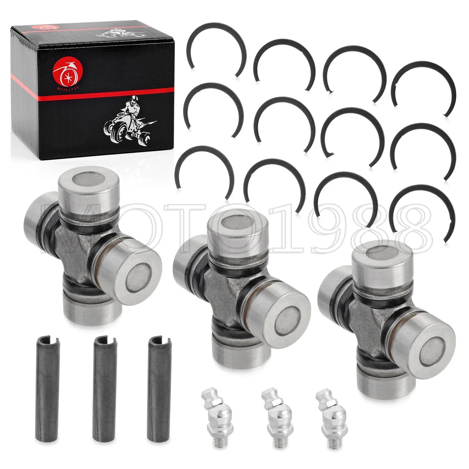 Front Rear Prop Shaft Bearing & U-Joint for Polaris General 4 XP 1000 (2021)
