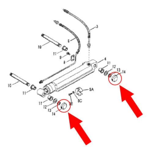 Power Trim Cylinder Caps for Mercruiser Alpha I Gen 2 91-02
