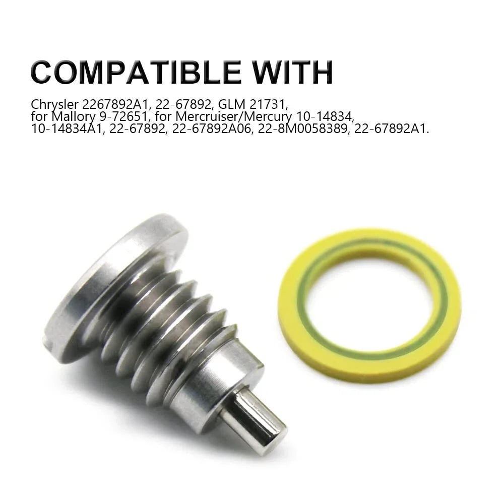 Drain Plug for Mercruiser Alpha Magnetic Outdrive Lower Unit