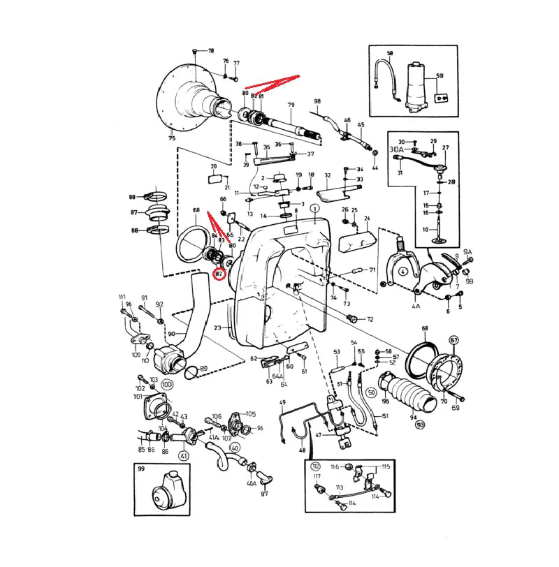 Primary Shaft Repair Kit for Volvo-Penta V8 D30/D31/D40/D41 (110HP)
