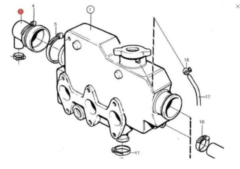 Volvo Penta MD 2030 Heat Exchanger End Cap Replacement