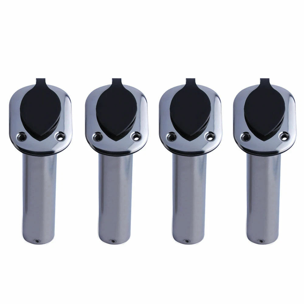 Boat Fishing Rod Holder Stainless Steel 30° PVC Cap for Yacht Kayak Truck RV