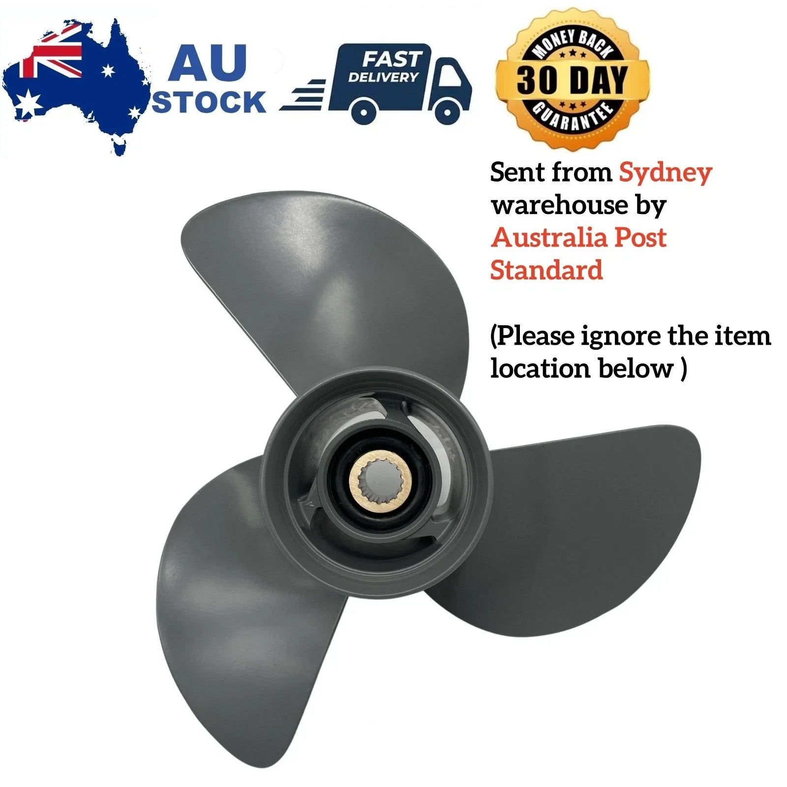 Propeller 13 1/4x17 for Honda Outboard 75-130HP Aluminum 15 Tooth