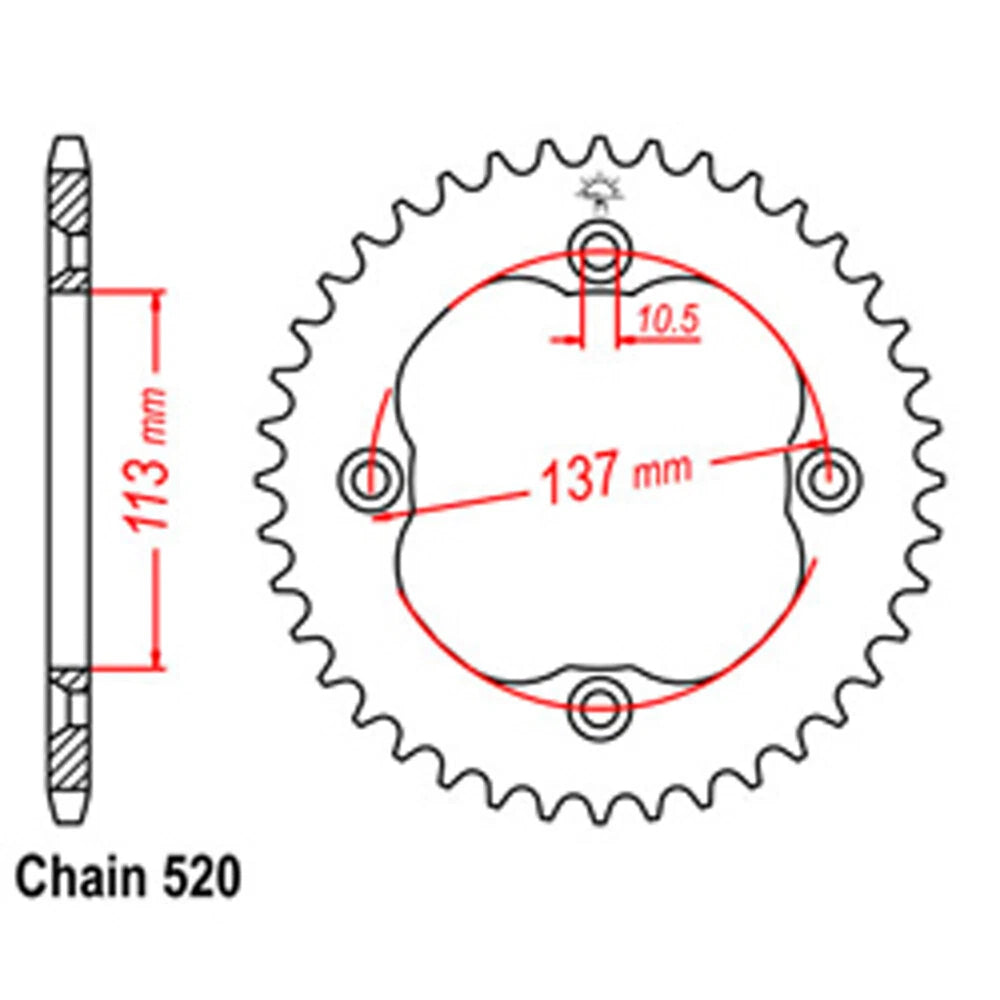 36T Rear Sprocket for Suzuki QuadSport Z400 LTZ400 (2009–2014)