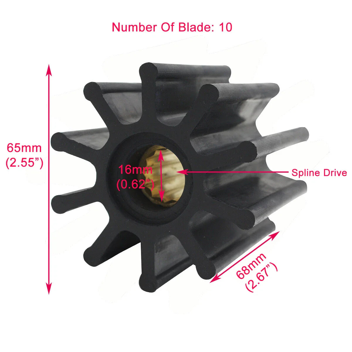 Impeller Replacement for Yanmar, Mercruiser (47-60HP), 119593-42200/42202
