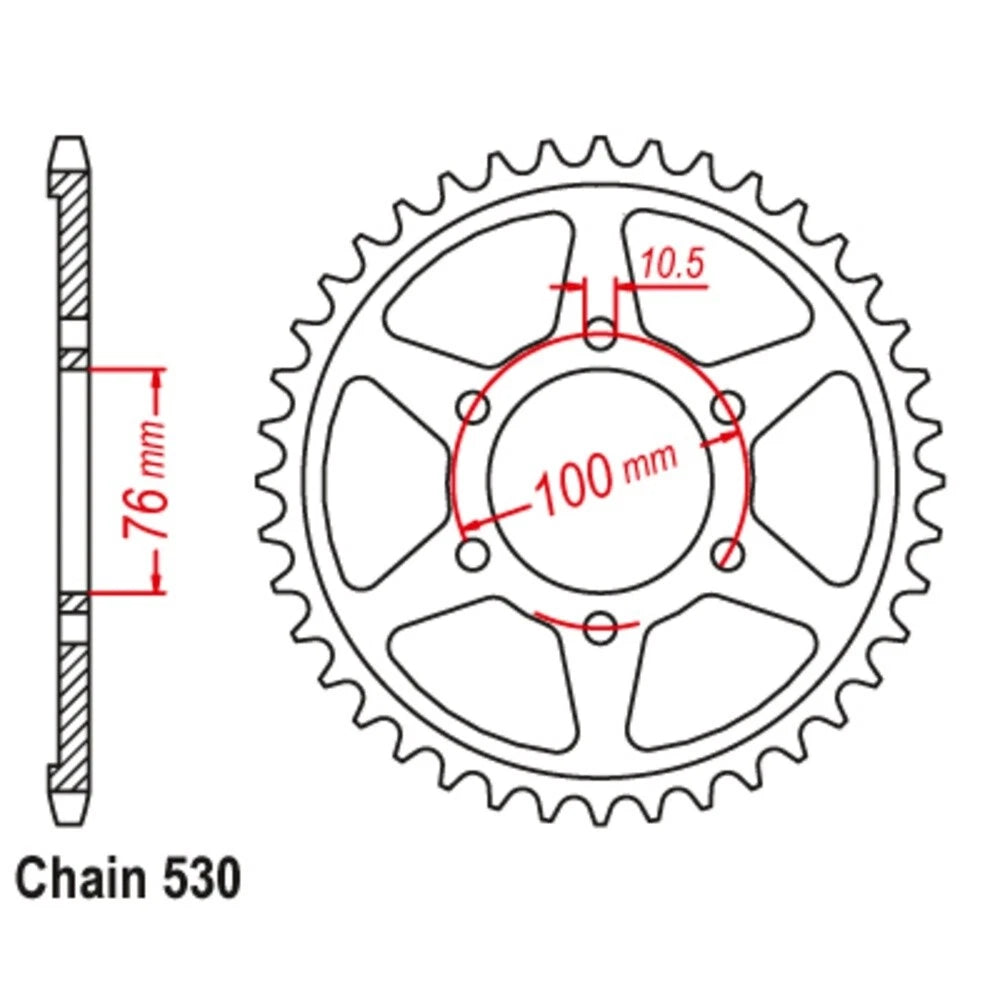 SuperSprox Chain Sprocket for Suzuki GSX1100F (1988–1990)
