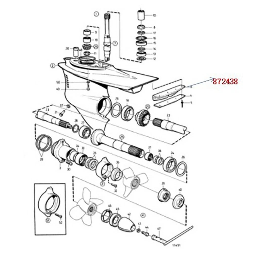 Marine Fittings Non-Return for Penta DP-C1/DP-D1/DP-S/DP-E/SP-E
