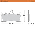 MotoMaster Front Brake Pads for Suzuki VZ1600 MARAUDER (2004)