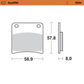 MotoMaster Front Brake Pads for Suzuki GSX1100F (1988–1990)